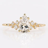 Pear Cut Lab-Grown Diamond Snowdrift Style Ring 0.8 - 2 CT