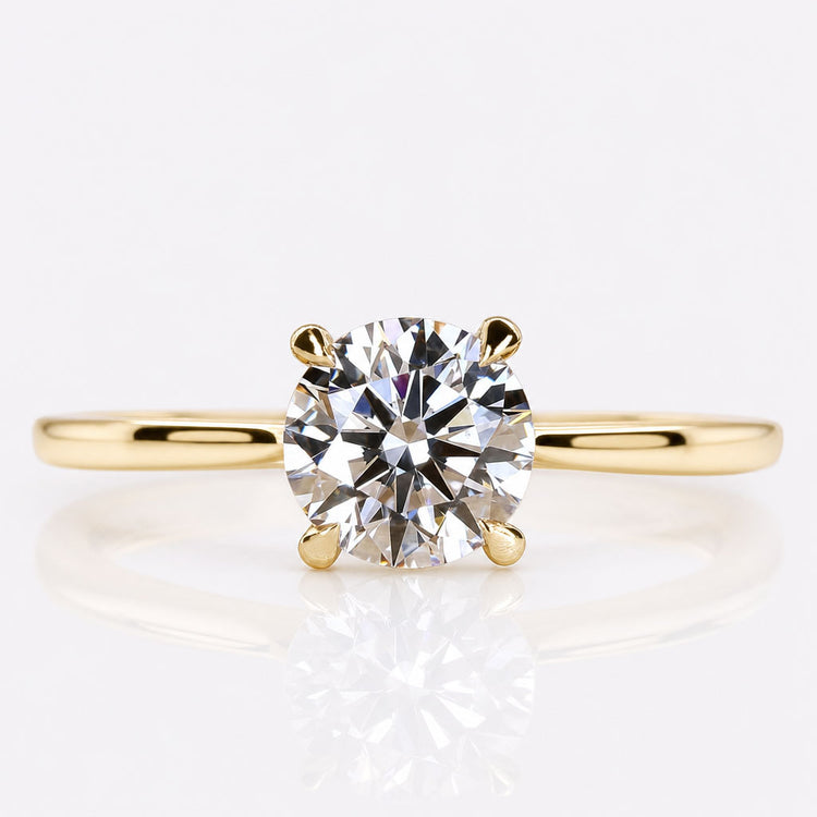 Round Cut Lab-Grown Diamond Hidden Accent 1 - 3 CT Ring