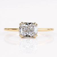 Cushion Cut Lab-Grown Diamond East-West Solitaire Ring 1 – 2 CT