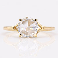Round Rose Cut Lab-Grown Diamond Solitaire 1.4 CT Ring