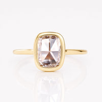 Cushion Rose Cut Lab-Grown Diamond Bezel Set Ring 1.75 CT
