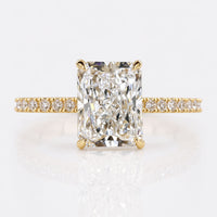 Radiant Cut Lab-Grown Diamond Hidden Halo Ring 1-3 CT