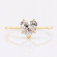 Heart Lab-Grown Diamond V Prong Solitaire Ring 0.8 – 2 CT
