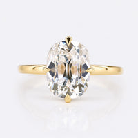 Cushion Old Mine Cut Lab-Grown Diamond Four Prong Solitaire Ring 1 – 3 CT