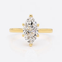 Marquise Cut Lab-Grown Diamond Tulip Prongs Solitaire Ring 0.5 - 3 CT
