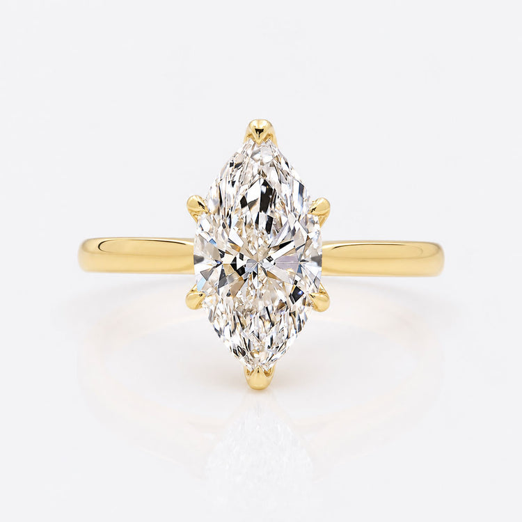 Marquise Cut Lab-Grown Diamond Tulip Prongs Solitaire Ring 0.5 - 3 CT