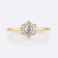 Portuguese Lab-Grown Diamond Cathedral Six Prong Solitaire Ring 1 – 3 CT