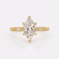 Dutch Marquise Cut Lab-Grown Diamond Milgrain Ring 1–4 CT