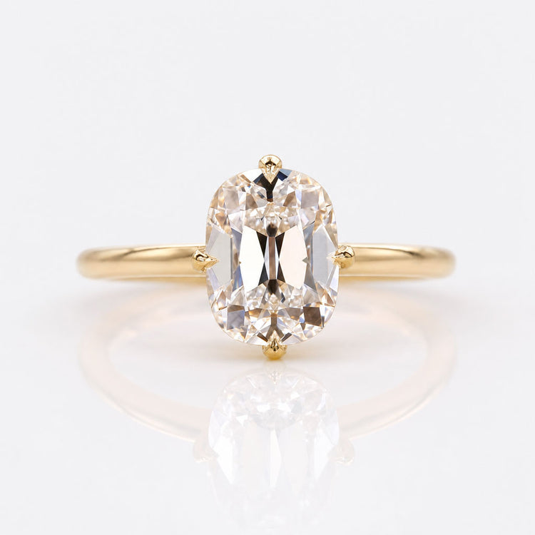 Cushion Old Mine Cut Lab-Grown Diamond Hidden Halo Ring 1 – 2 CT