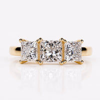 Princess Lab-Grown Diamond Three Stone Ring 1.1 CT