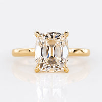 Cushion Old Mine Cut Lab-Grown Diamond Cathedral Solitaire Ring 1 - 3 CT