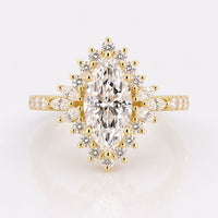 Marquise Lab-Grown Diamond Cluster Halo Ring 1 – 2 CT