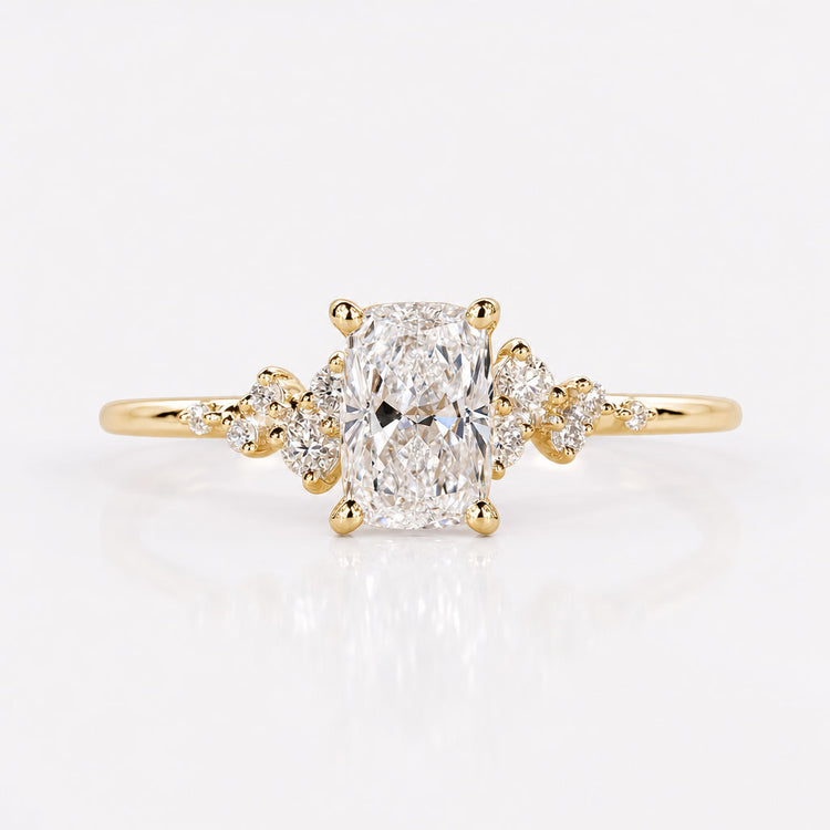Elongated Cushion Lab-Grown Diamond Side Stone Ring 1 – 2 CT