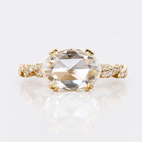 Oval Rose Cut Lab-Grown Diamond East West Ring 1 – 2 CT