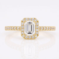 Emerald Lab-Grown Diamond Halo Ring 0.5 – 2 CT