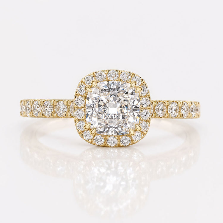 Cushion Lab-Grown Diamond Halo Ring 1 – 3 CT