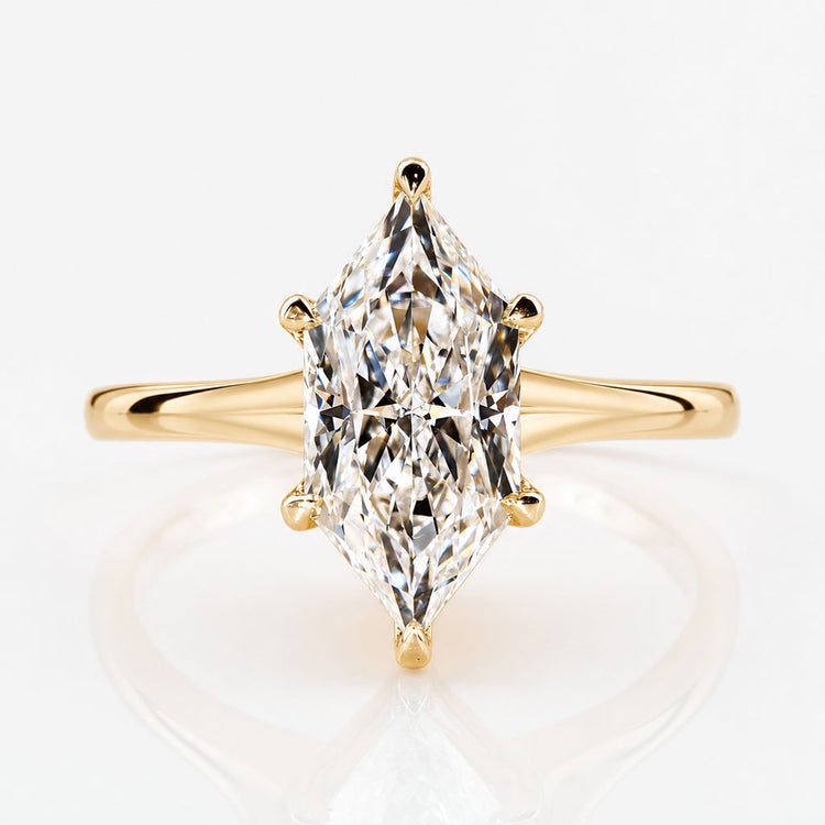 Dutch Marquise Cut Lab-Grown Diamond Solitaire Ring 1 - 3 CT