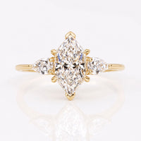 Dutch Marquise Lab-Grown Diamond Pear Three Stone Ring 1 - 3 CT