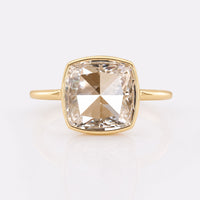 Cushion Rose Cut Lab-Grown Diamond Bezel Ring 1 - 4 CT