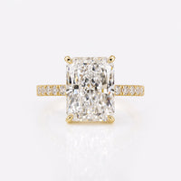 Radiant Cut Lab-Grown Diamond Pavé Ring 1 - 4 CT