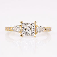 Princess Cut Lab-Grown Diamond Three Stone Ring 1 - 3 CT