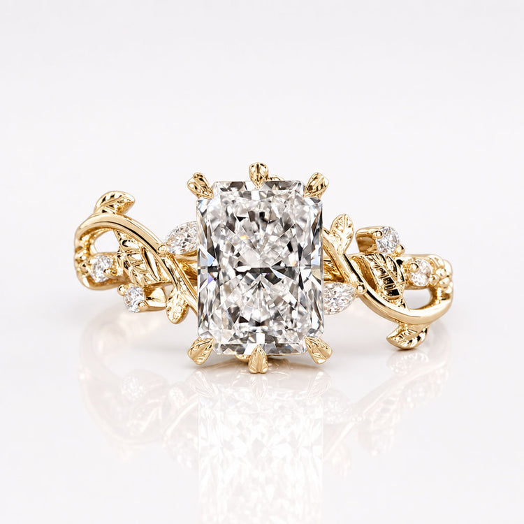 Radiant Lab-Grown Diamond Nature Inspired Ring 1 - 3 CT