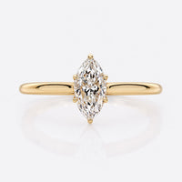 Marquise Cut Lab-Grown Diamond Tapered Tulip Solitaire Ring 0.5 – 2 CT