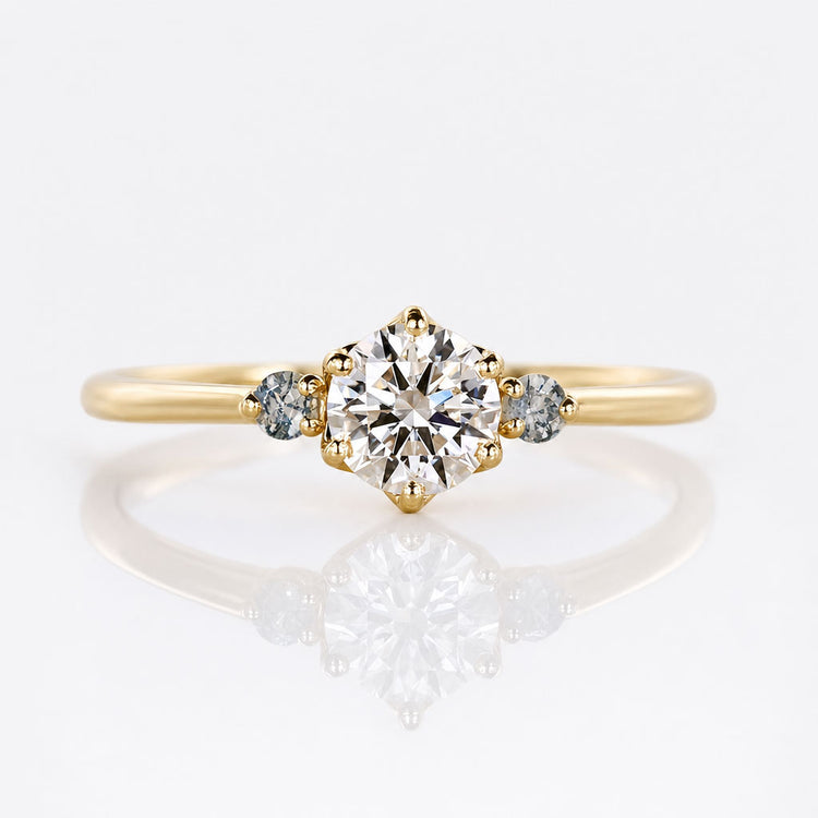 Round Cut Lab-Grown Diamond Three Stone Ring 0.50 - 2 CT