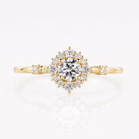 Round Cut Lab-Grown Diamond Halo Ring 0.25 - 1 CT