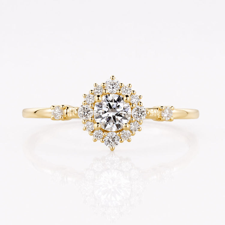 Round Cut Lab-Grown Diamond Halo Ring 0.25 - 1 CT