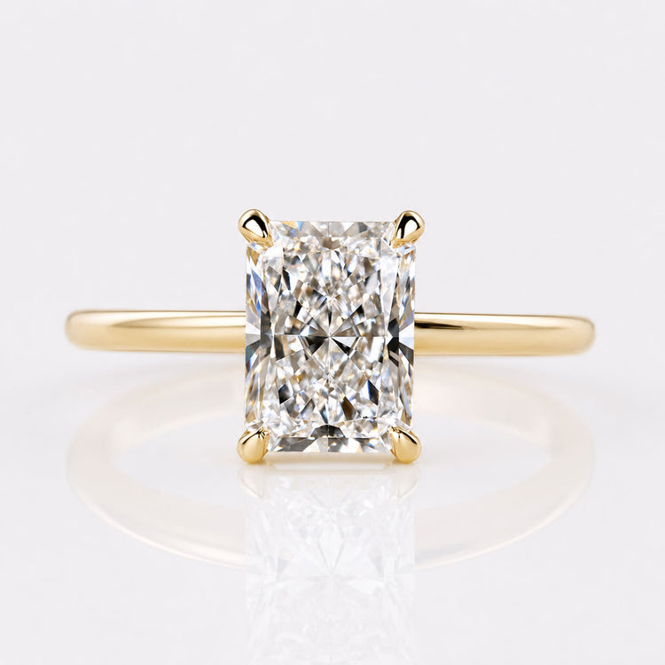 Radiant Cut Lab-Grown Diamond Hidden Halo Solitaire Ring 1 – 3 CT