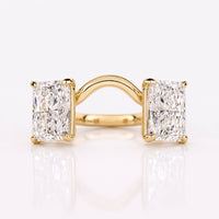 Radiant Cut Lab-Grown Diamond Curved Stackable Ring