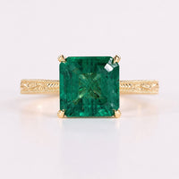Asscher Cut Gemstone Art Deco Style Ring