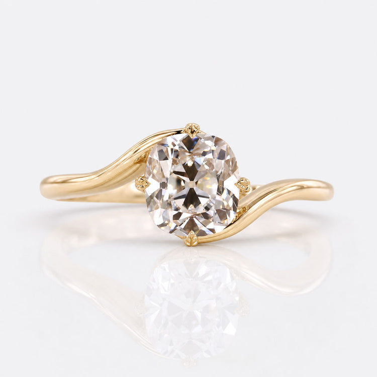 Cushion Old European Lab-Grown Diamond Solitaire Ring 1 – 2 CT