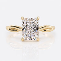Radiant Cut Lab-Grown Diamond Twisted Shank Solitaire Ring 1 – 2 CT