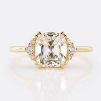 Cushion Old European Cut Lab-Grown Diamond Side Stone Style Ring 1 - 2 CT