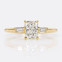 Radiant Cut Lab-Grown Diamond Tapered Baguette Three Stone Ring 0.50 - 3 CT