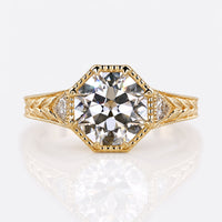 Octagon Old European Cut Lab-Grown Diamond Vintage Ring 1 - 2 CT