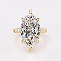 Marquise Lab-Grown Diamond Hidden Halo Ring 10 – 12 CT
