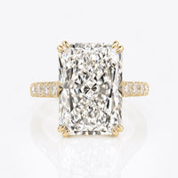 Radiant Lab-Grown Diamond Trellis Pavé Ring 10 – 12 CT