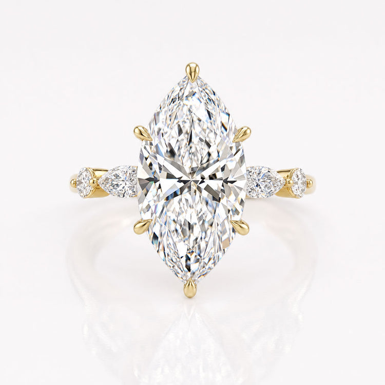 Marquise Lab-Grown Diamond Shared Pavé Ring 5 – 8 CT