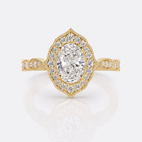 Oval Cut Lab-Grown Diamond Vintage Ring 1 - 2 CT