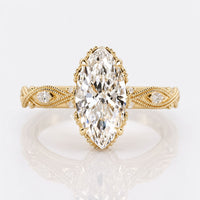 Marquise Cut Lab-Grown Diamond Art Deco Ring 1 - 2 CT