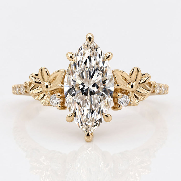 Marquise Lab-Grown Diamond Nature Inspired Style Ring 1 - 3 CT