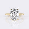 Cushion Old Mine Cut Lab Grown Diamond Solitaire Ring 5CT - 18k Yellow Gold - Size L