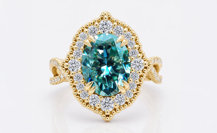 Coloured moissanite and lab grown diamonds across the full colour range
