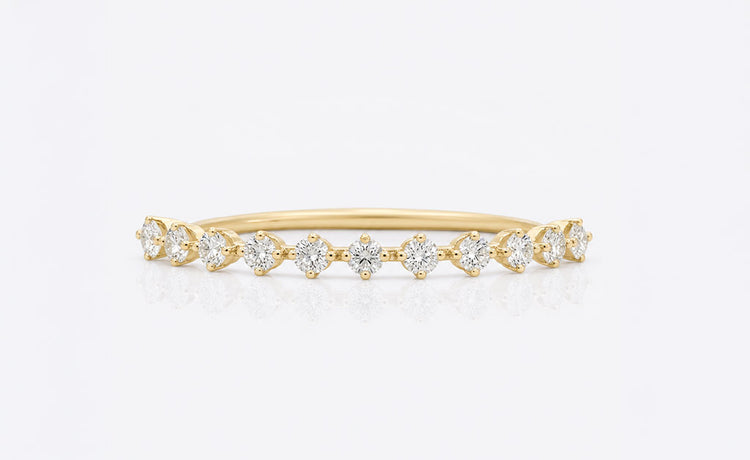 Moissanite and lab grown diamond bracelets in solid gold