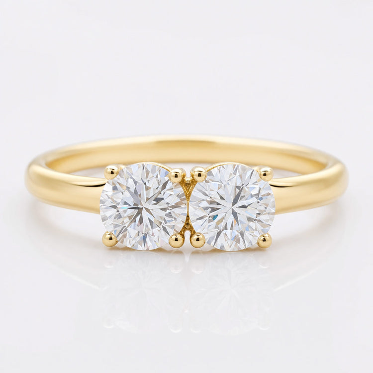 Moissanite and lab grown diamond earrings including studs, hoops and drops in solid gold