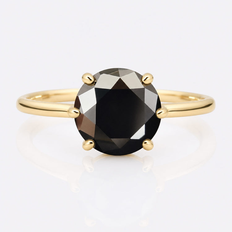 Fancy coloured moissanite stones in blue, green, grey and champagne tones