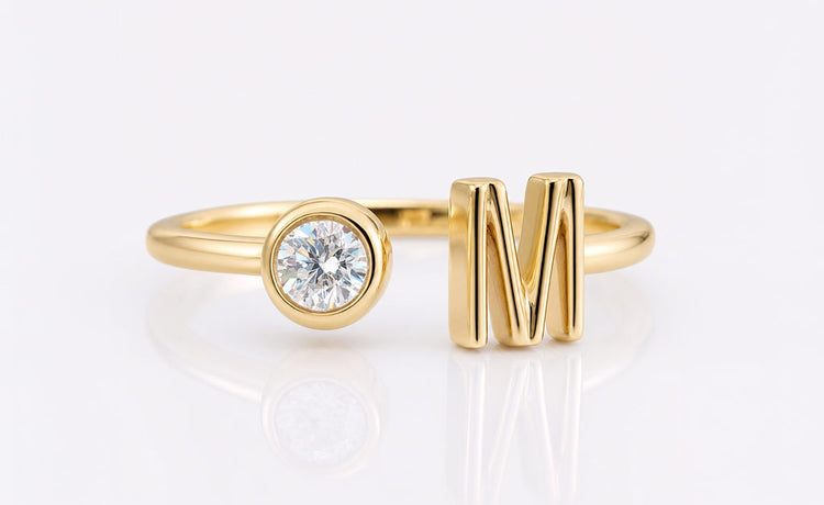 Moissanite wedding rings under $500 in solid gold